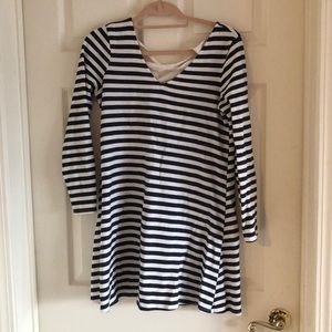 Striped sweatshirt dress-Size Medium